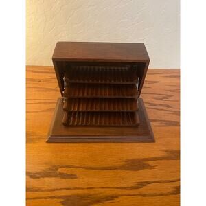 Vintage wood cigarette case